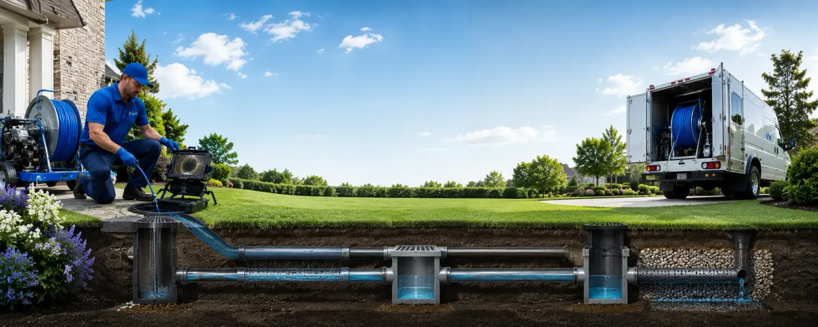 Outdoor drain cleaning information for West Concord, MN